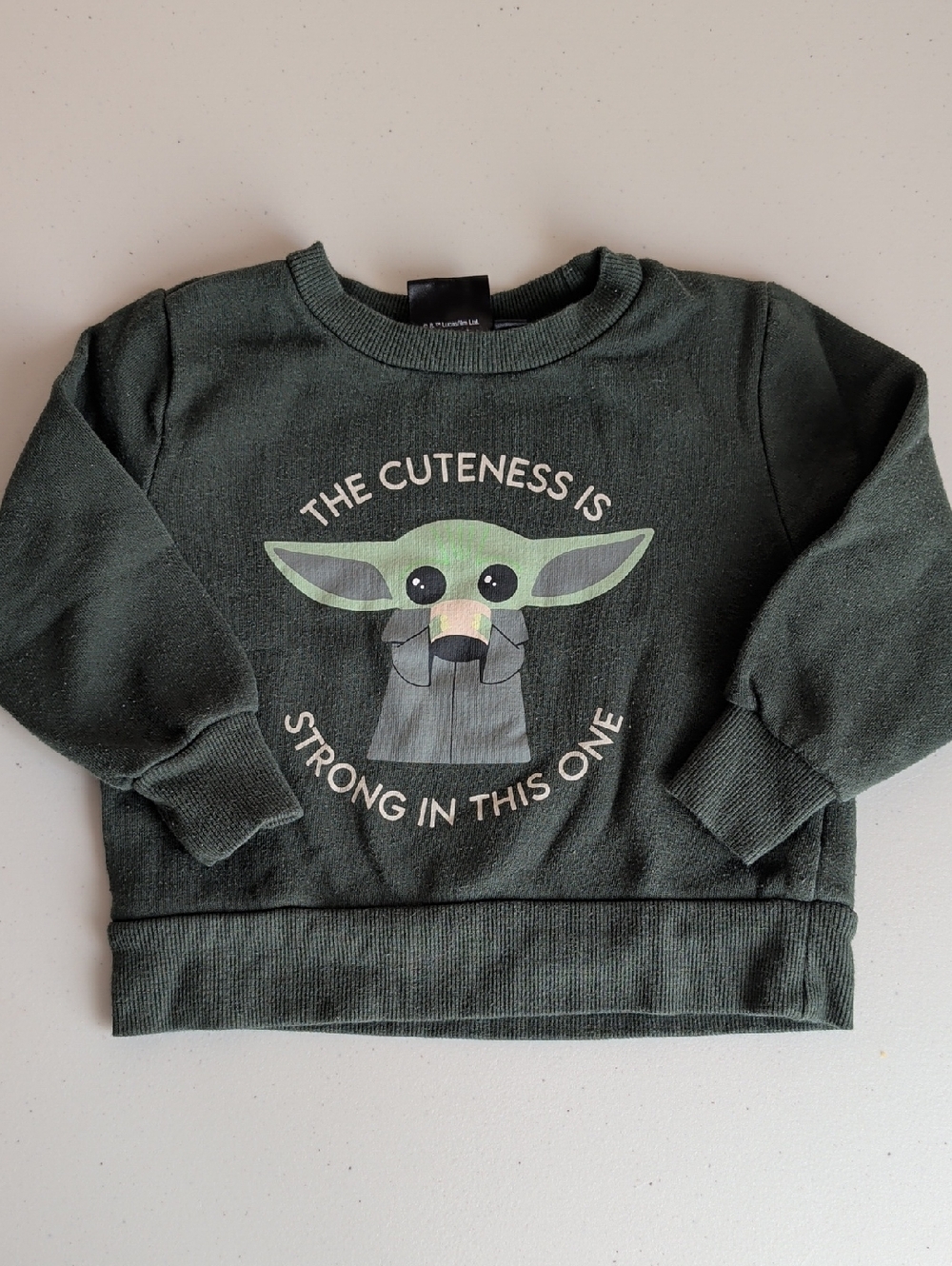 Star Wars Baby Yoda 'The Cuteness Is Strong In This One' Sweatshirt